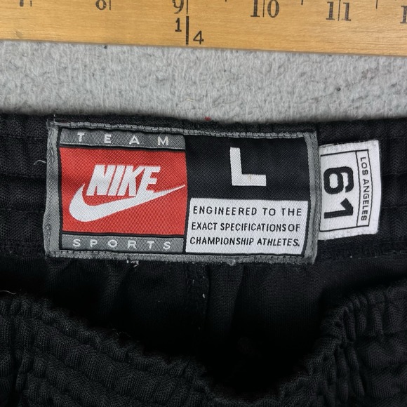 Nike Team Los Angeles Lakers Pants Size L Warm-up 61 Retro Black Ankle Button - Picture 5 of 16